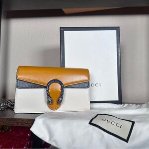 New In Box Gucci Tri Color Mini Dionysus on Chain